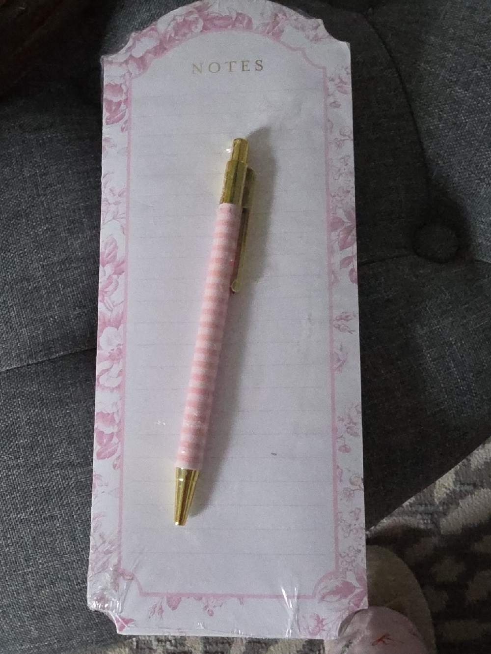 Laura Ashley White Floral Edge Lined Notepad